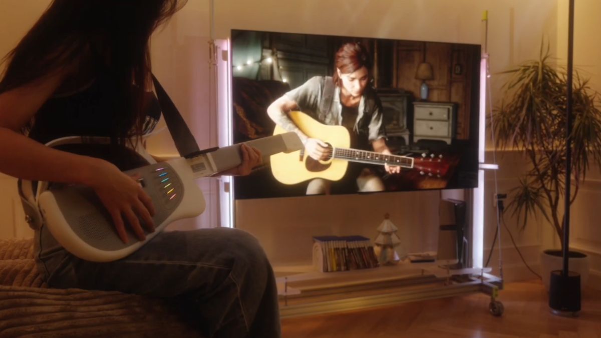 The world's first generative AI guitar creates playable parts from prompts — and teaches you how to play them.